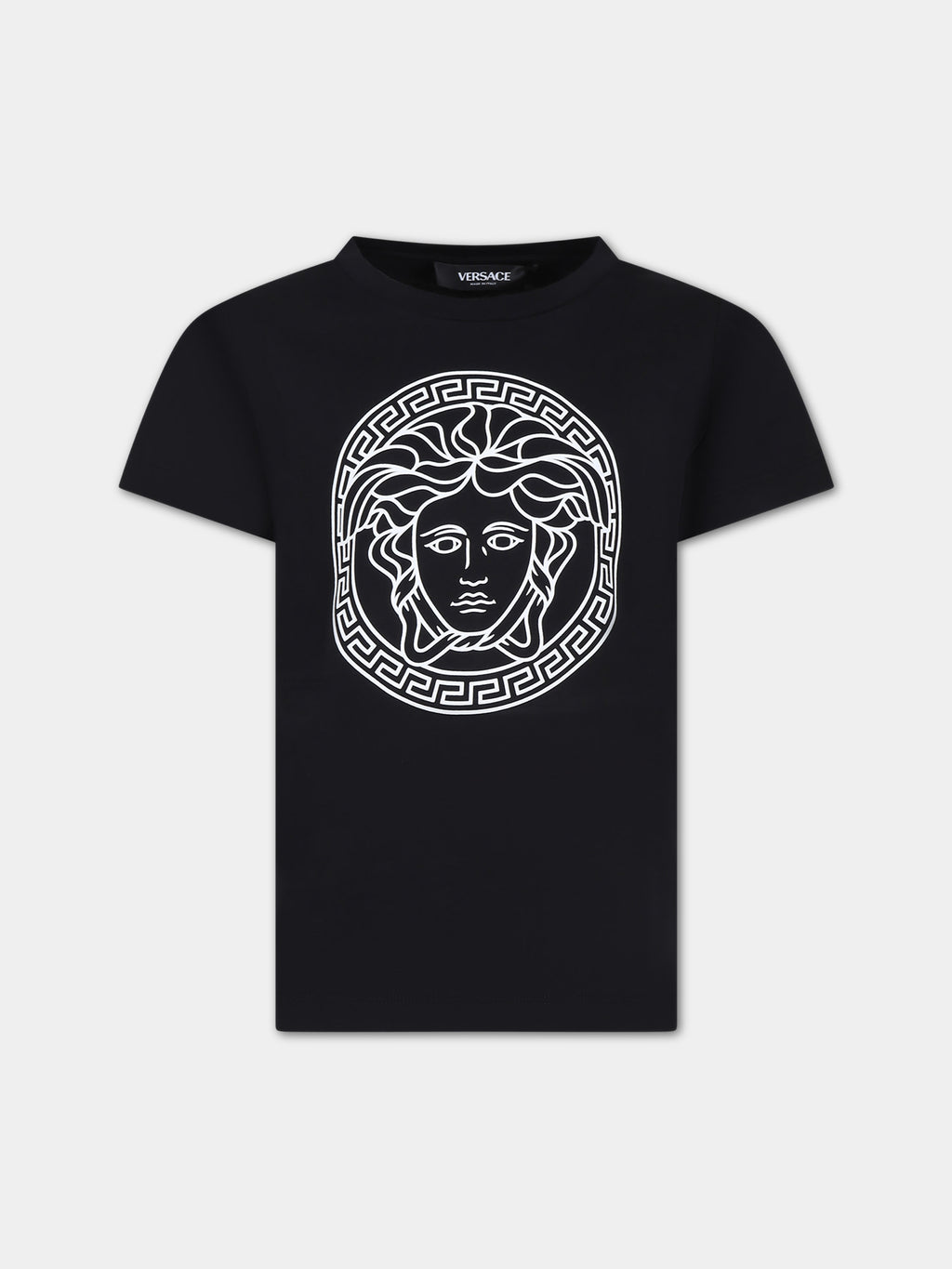 T-shirt nera per bambini con Medusa